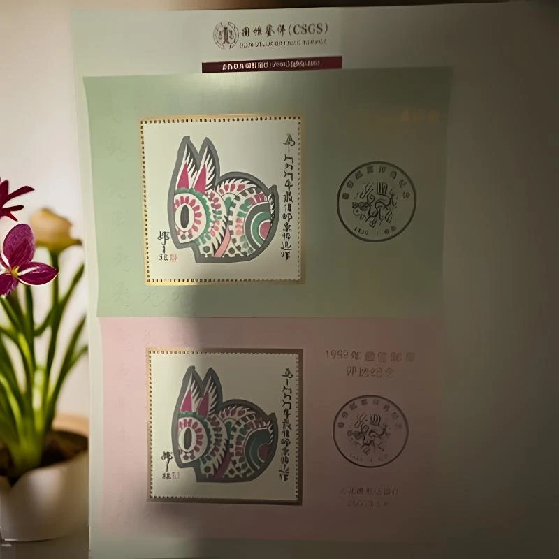 1999年兔年邮票评选发奖一对 邮票 国恒评级