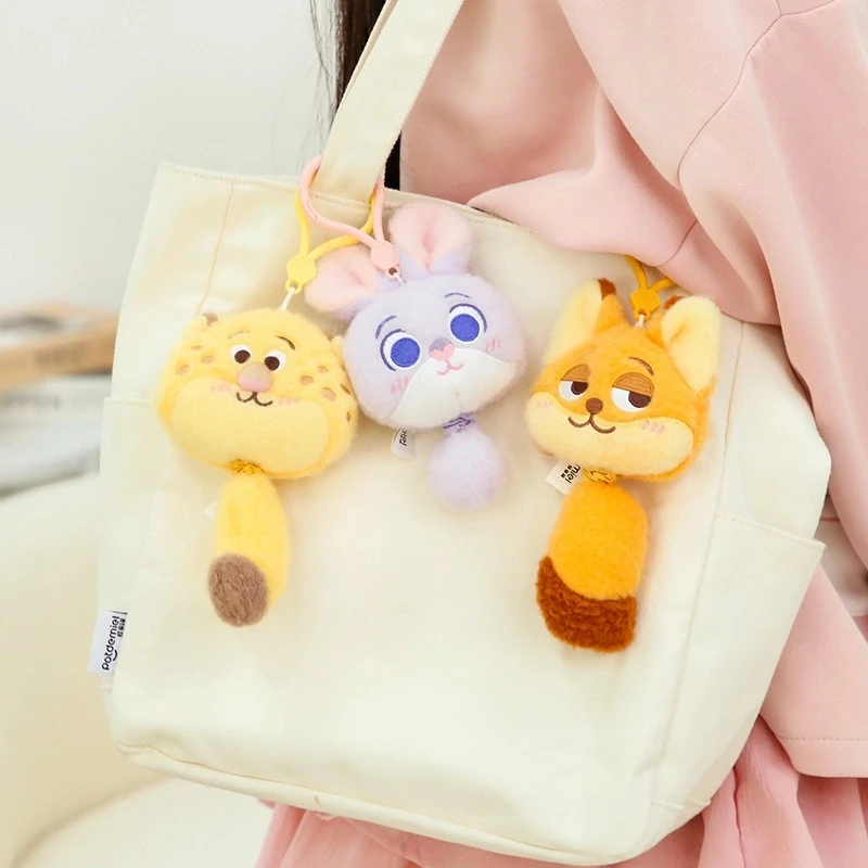 Disney迪士尼疯狂动物城豹警官朱迪尼克包包挂件毛绒玩偶钥匙扣女