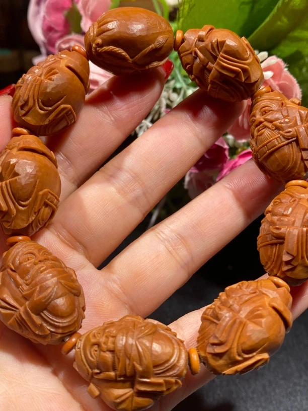 橄榄核铁核八大财神，跃庆本工，尺寸21×24