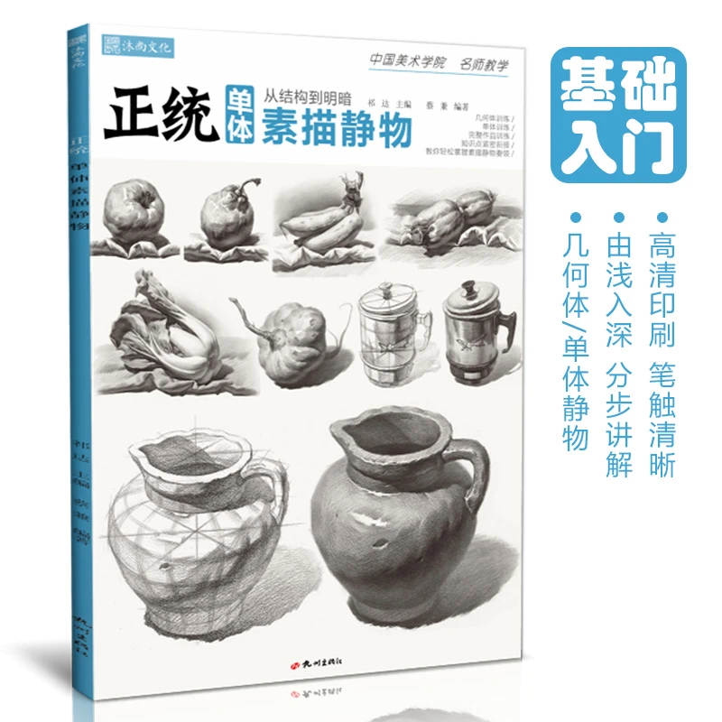 正统单体素描静物 结构完整稿对照临摹范本名师教程绘画美术书
