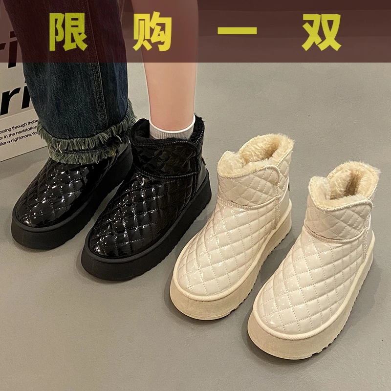 国货潮牌厚底雪地靴女2023年新款冬季防水防滑加绒加厚洋气保暖鞋