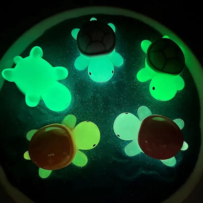 直播间拆树脂可爱微景观夜光乌龟创意手工diy摆件
