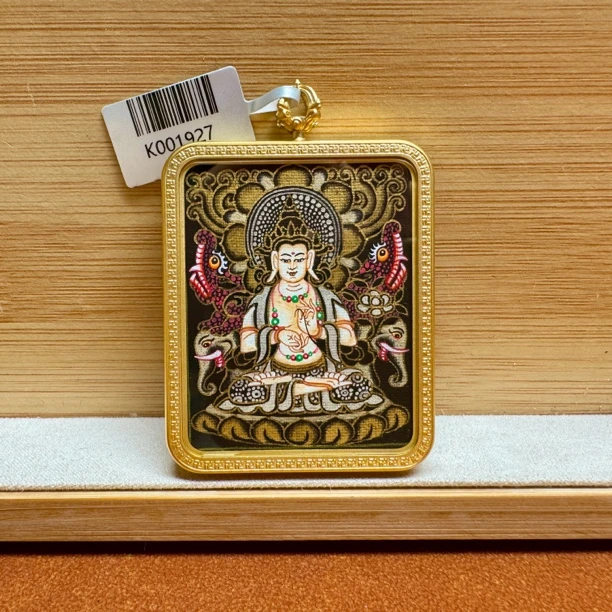 古祥非遗手绘唐卡生肖马大势至菩萨