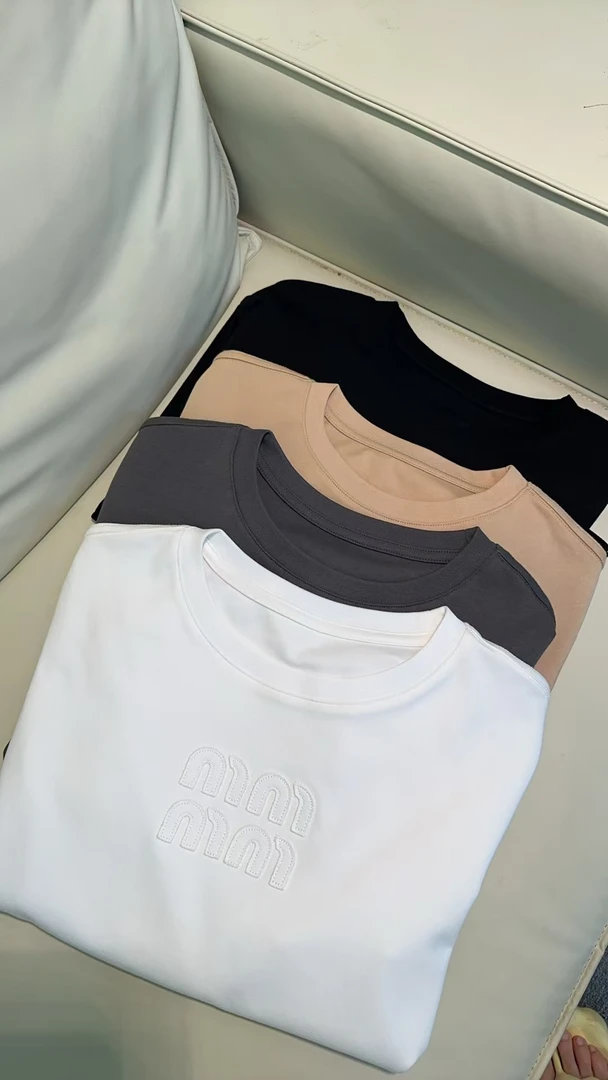 YIYI Studios【贴布MM长袖】2025新品 显瘦简约百搭T恤