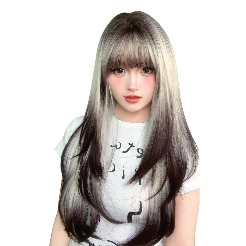 【NO退NO换】新款女长卷发渐变假发女全头套lolita假发自然假发套