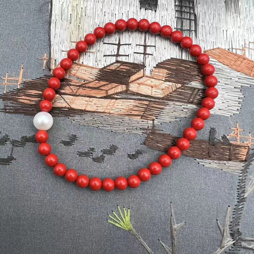 含辰砂工艺品高含量朱砂31红砂设计款卡4mm手串爆款送礼