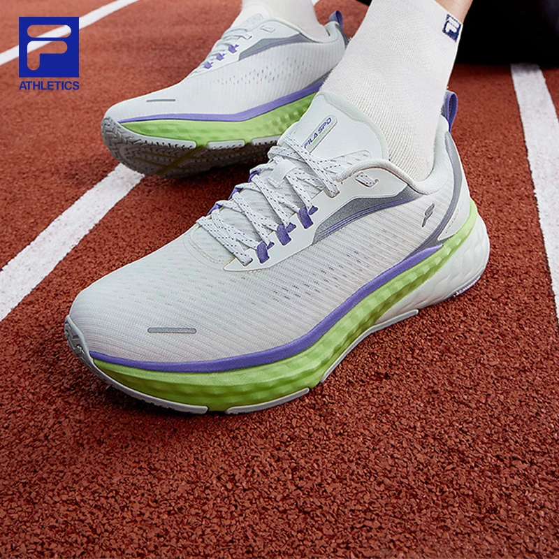 FILA斐乐男鞋【猎豹1+】冬季低帮网面回弹运动跑步鞋A12M431103F