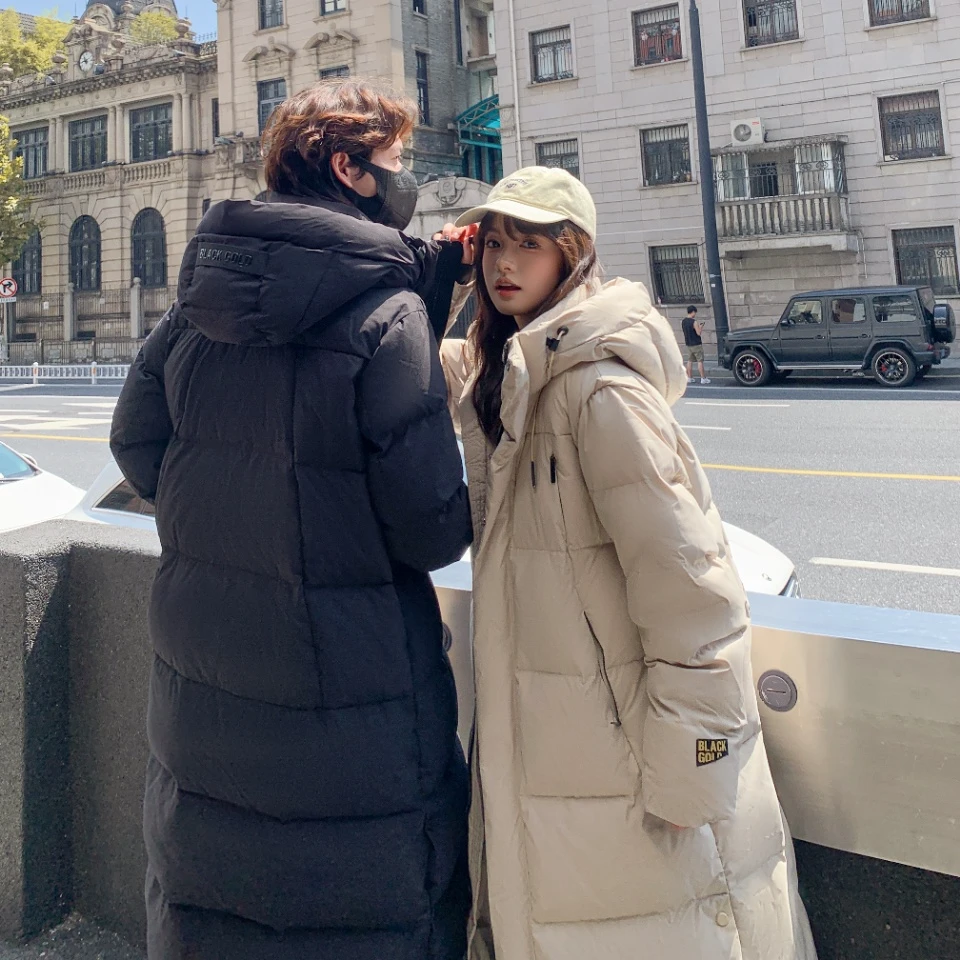 YUYING 【90鹅绒】 东北御寒情侣男女长款加厚400g保暖外套  8896