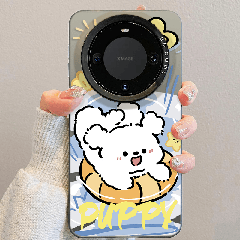 可爱情侣冲浪小狗全包11华为mate40pro手机壳苹果13pro保护壳防摔