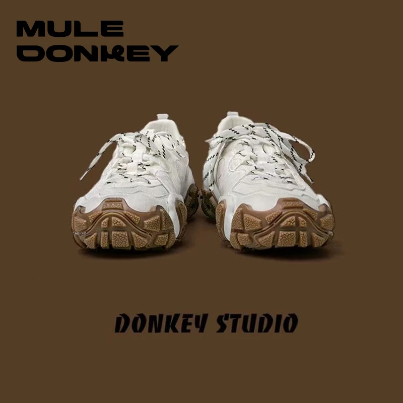 多嘴驴Donkey【厚底石头鞋】情侣老爹鞋做旧脏脏鞋百搭休闲潮鞋小众