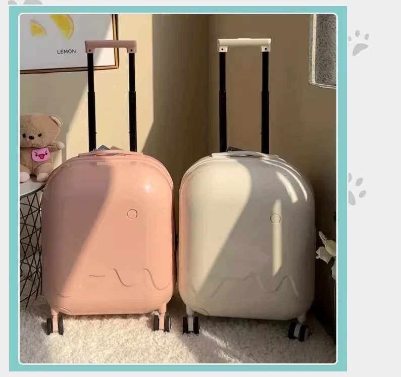 2024新款时尚泡泡雪糕行李箱拉杆箱密码登机箱女生可爱拉杆旅行箱