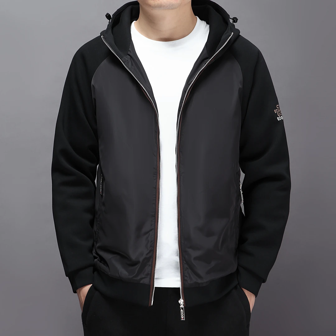 2024秋冬新款高品质重磅空气棉撞色加厚加棉男士休闲外套