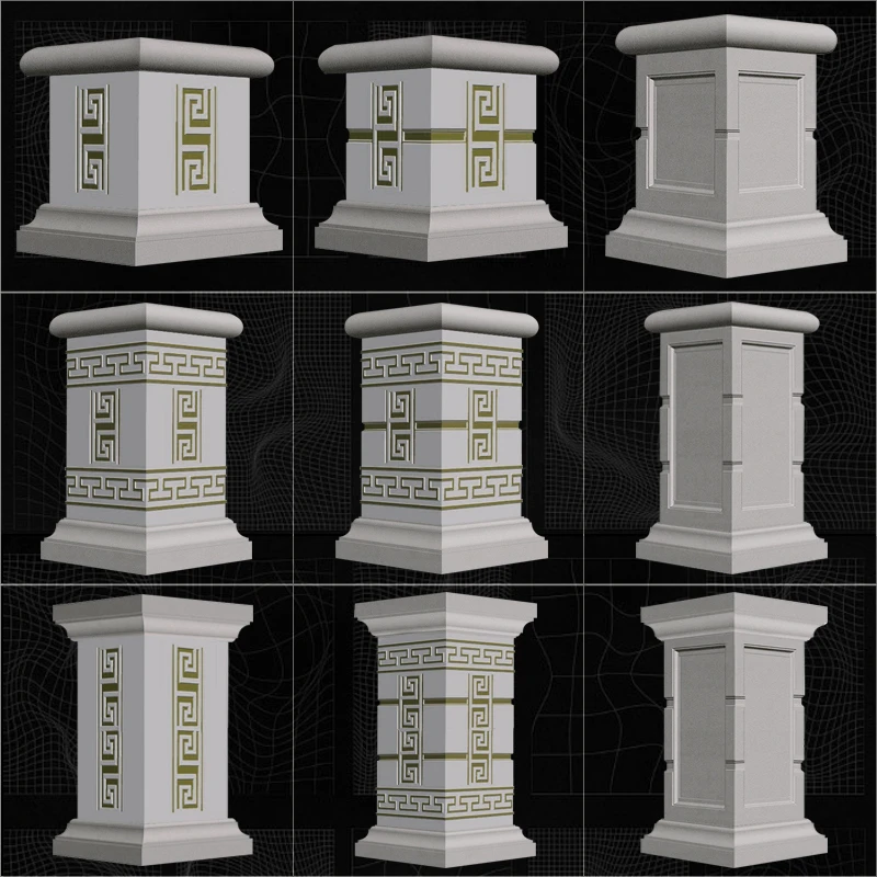 柱墩模具水泥柱子方墩模型四方罗马柱底座柱脚栏杆大墩子建筑模板