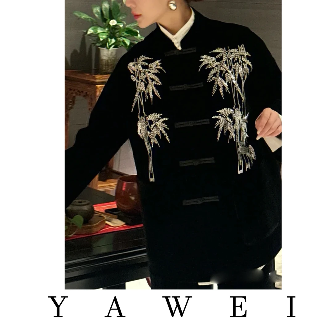 【竹】亚薇春秋气质时尚国风中式上衣女外套 WTPR