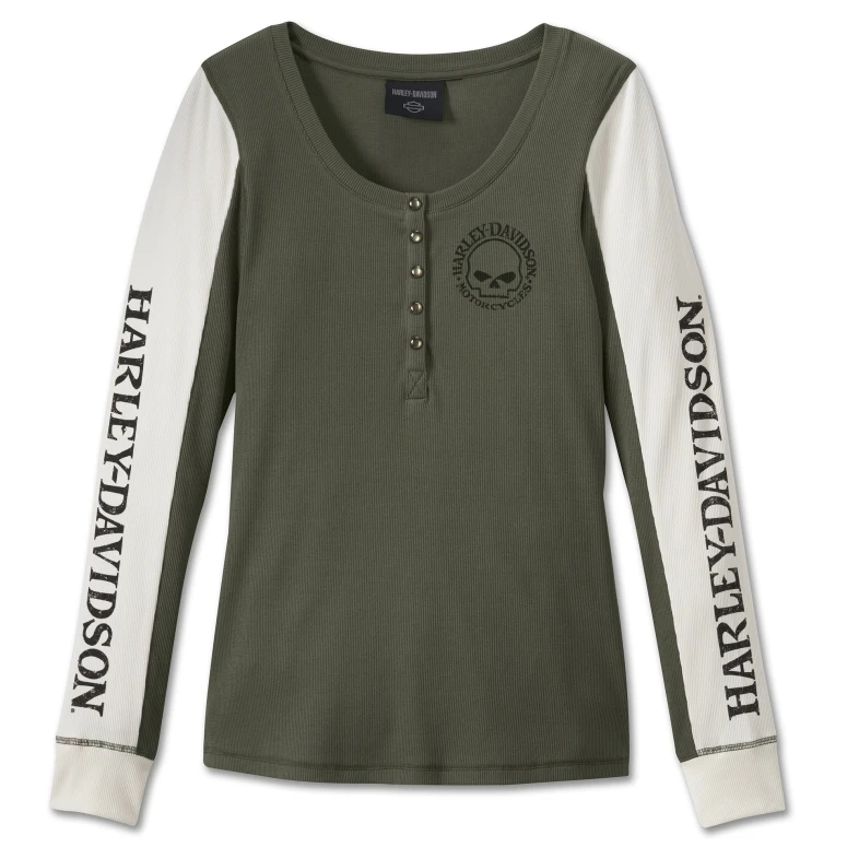 Harley Davidson/哈雷戴维森哈雷机车女士长袖针织T恤