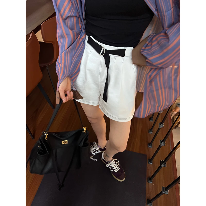 JCCC影子【明线幻想】明线收腰设计 通勤日常全棉休闲短裤JE4CSU10