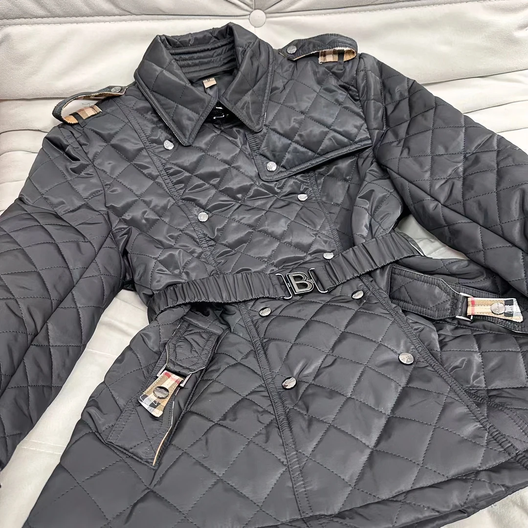 【深圳TS】新款菱格纹黑色百搭简约高级感棉服SYWY002