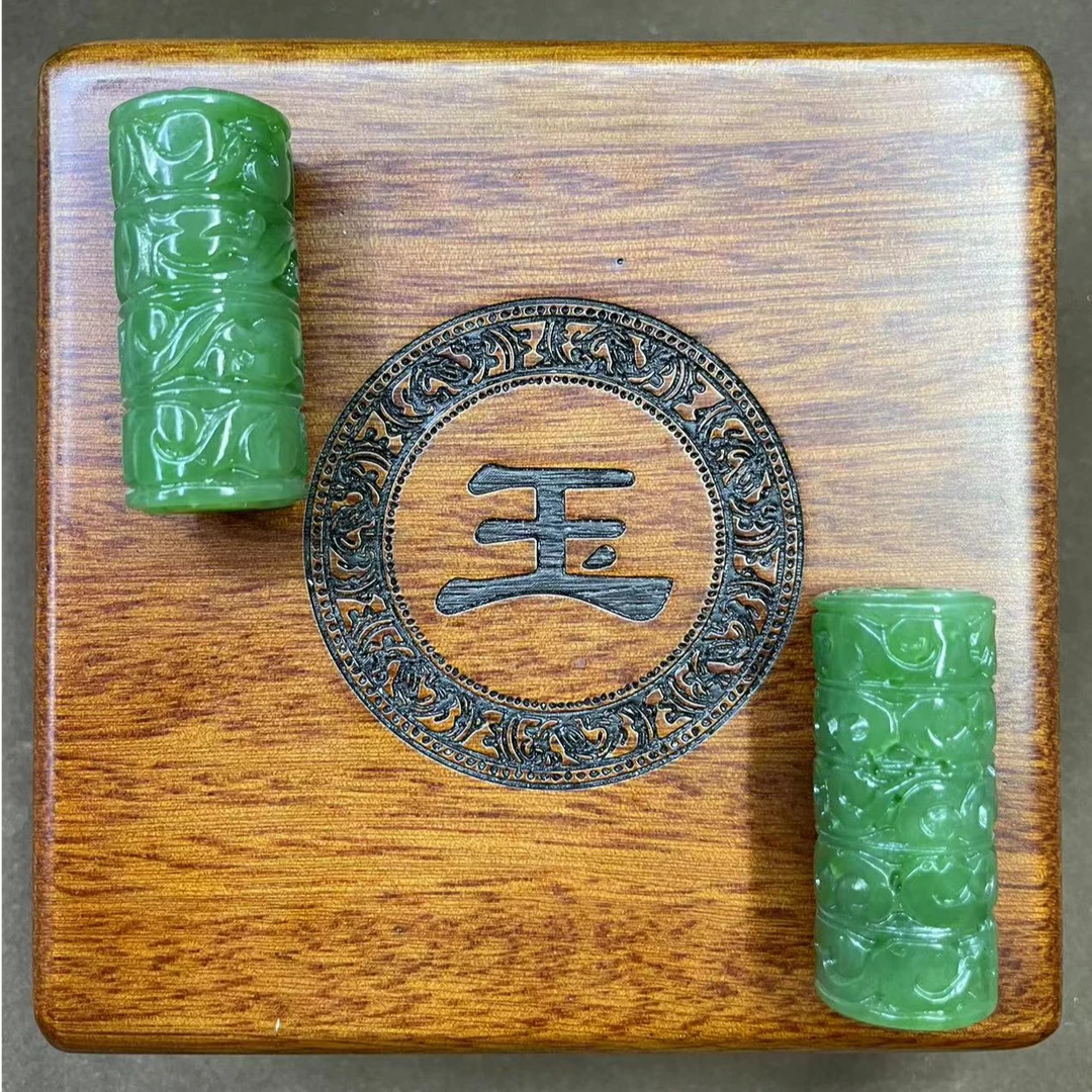 和田玉碧玉如意柱吊坠（颜色微区多样性发货拍一发一）