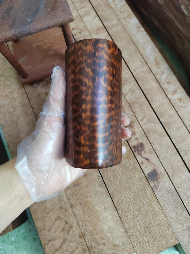 蛇纹木笔筒，书桌办公桌摆件，一物一拍，直播间截图为准