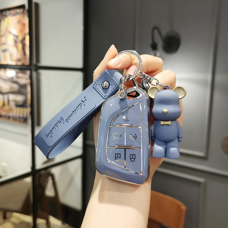 适用凯迪拉克xt5钥匙套xt4 xt6 xts atsl ct4 ct5扣ct6高档女士男