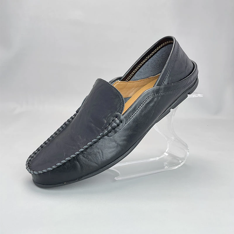 真皮豆豆鞋男春秋皮鞋男防滑透气男鞋爸爸鞋驾车一脚蹬鞋男