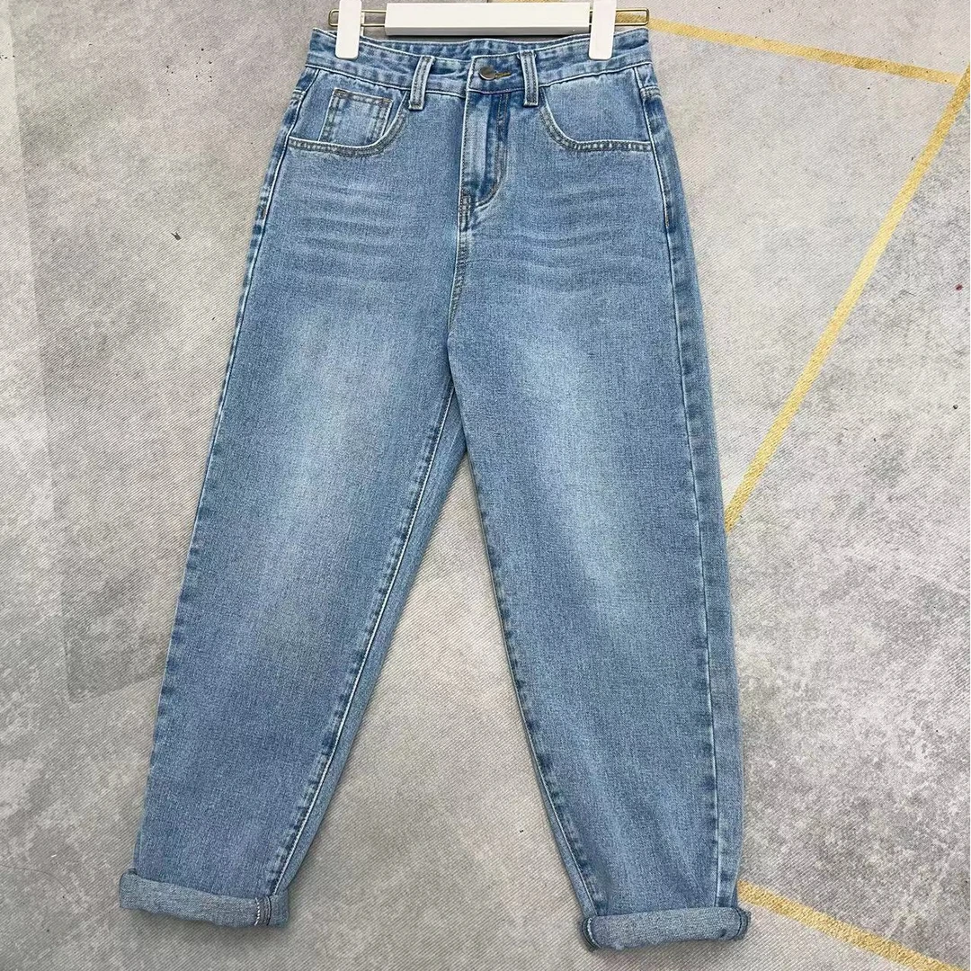 春季新款时尚显瘦牛仔裤哈伦裤老爹裤K907