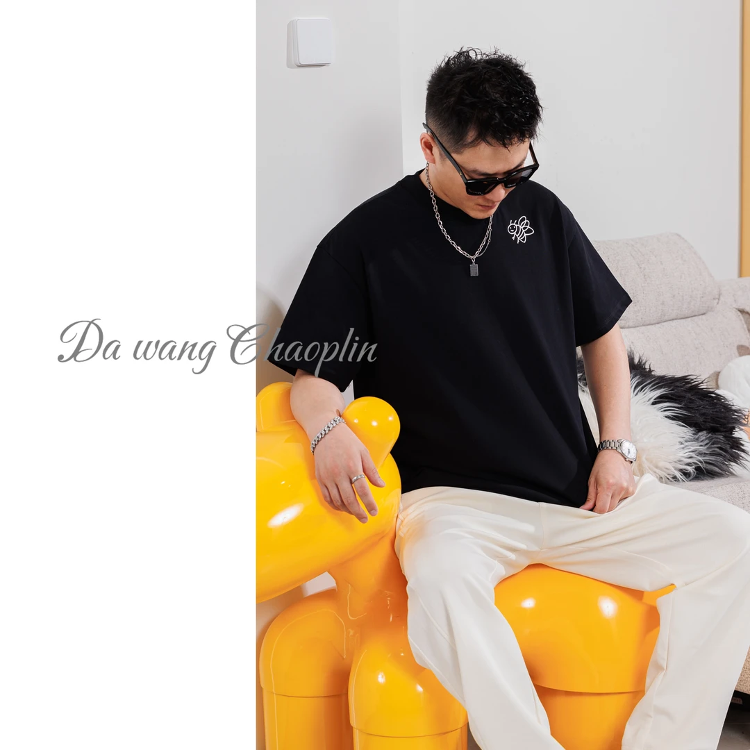 夏季男款260克重磅男夏季半袖宽松潮流圆领男休闲夏半袖宽松潮流