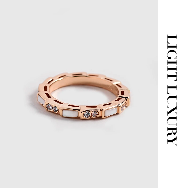 合金合成锆石戒指 167 (V金工艺）蛇骨戒指时尚经典 女时尚