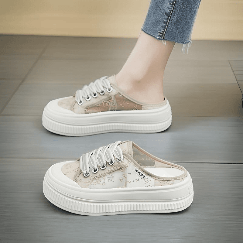 【外贸原单】 半拖鞋2024新款春季外穿包头厚底凉拖一脚蹬孕妇小白