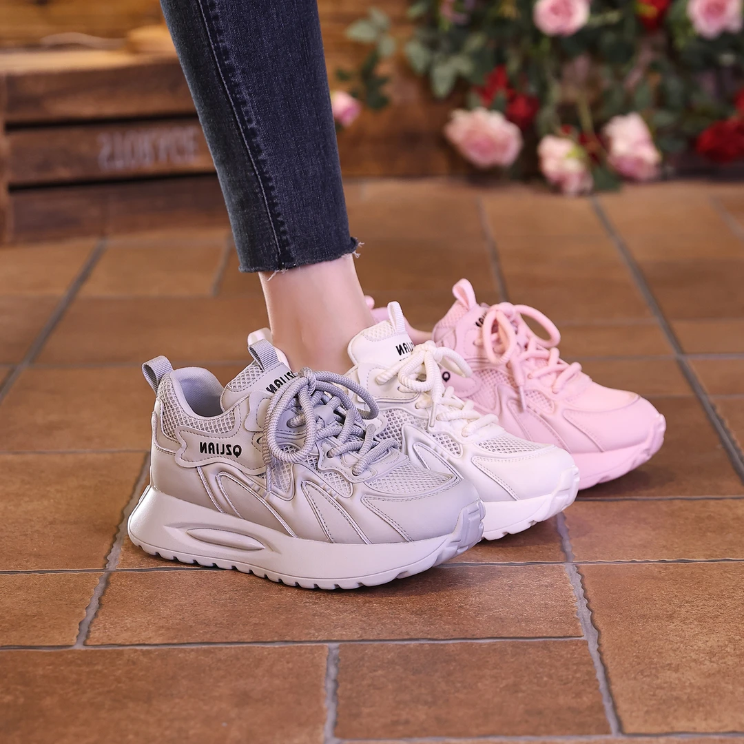 IG/IG现货增高5CM2024夏季新款透气复古风高能感休闲厚底女鞋3389