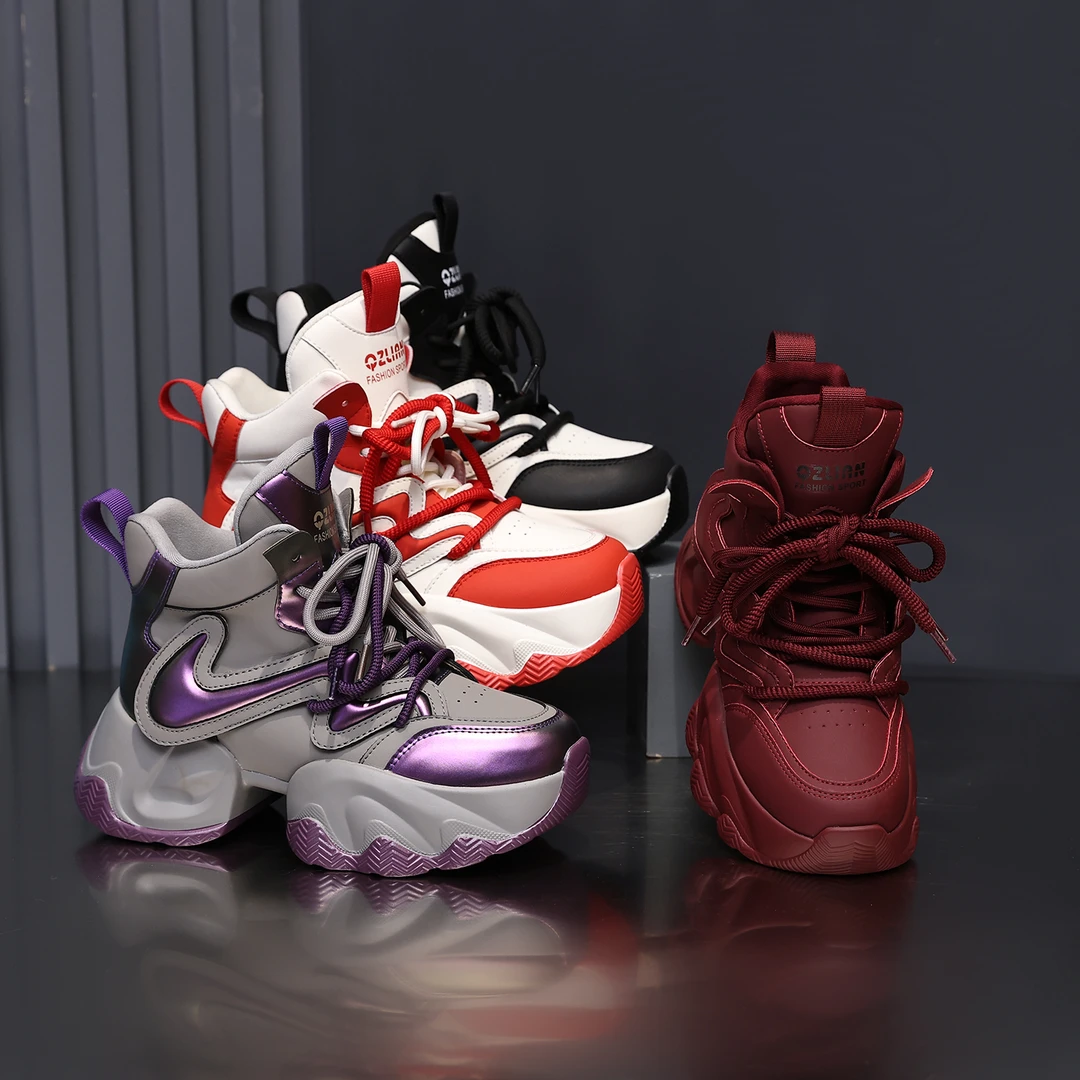 千之恋现货增高6CM2024秋冬时尚厚底百搭高能感运动时尚女鞋3172