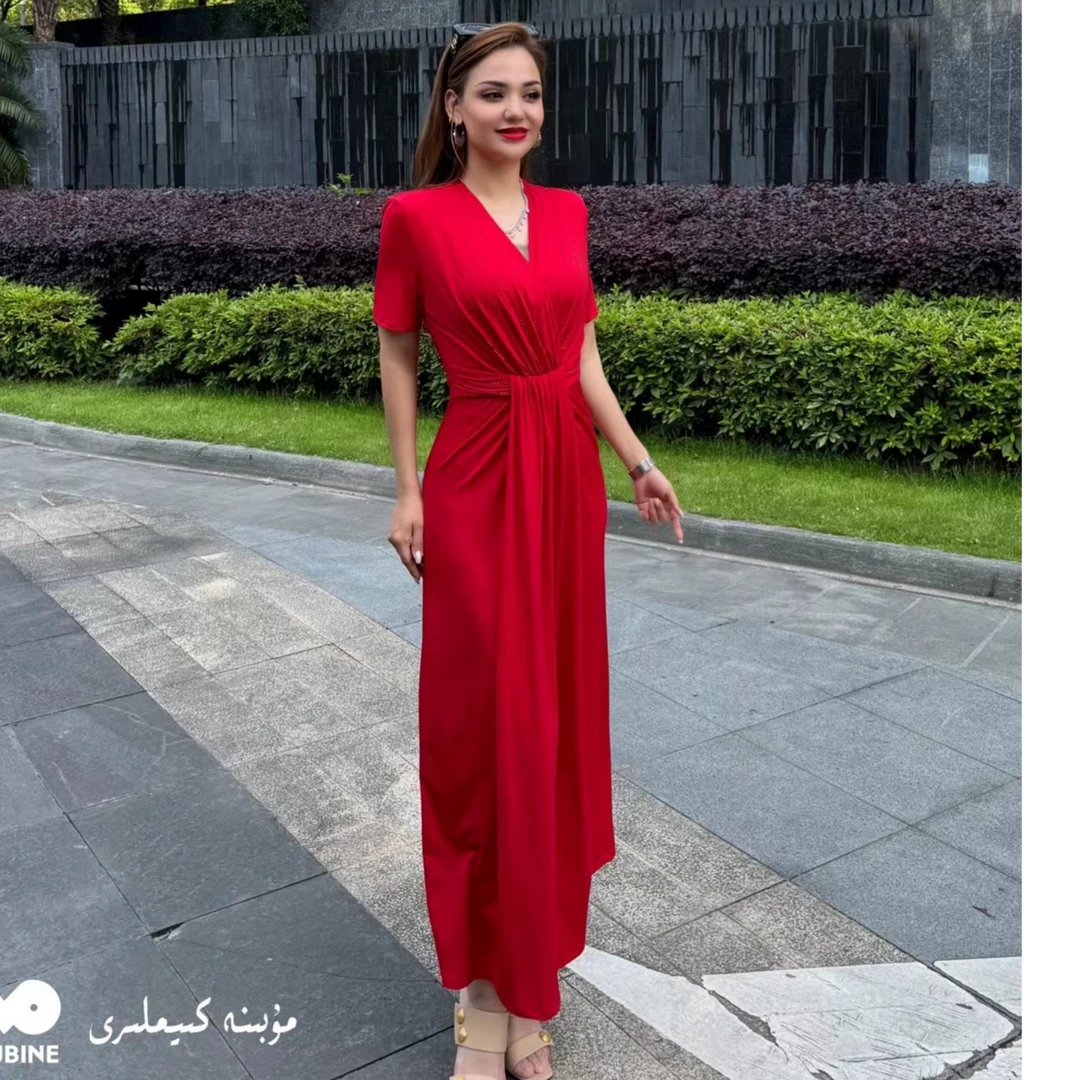 穆碧娜穆碧娜烫钻连衣裙