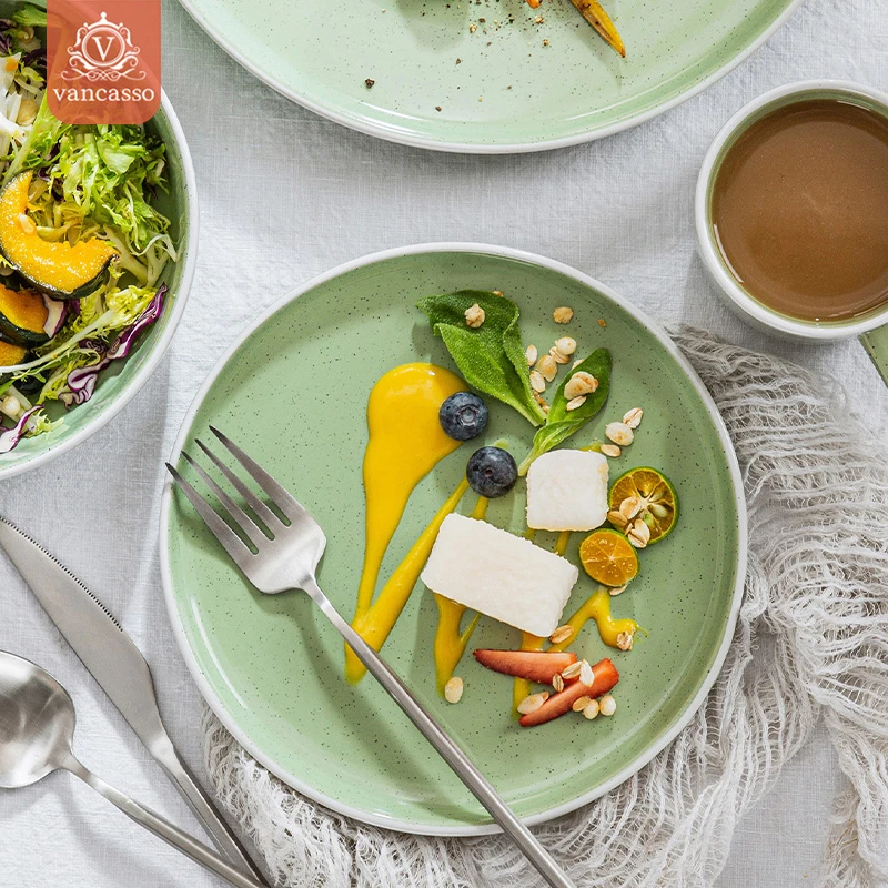 vancasso赛森7.8英寸小餐盘ins风高颜值北欧简约家用平盘甜品早餐
