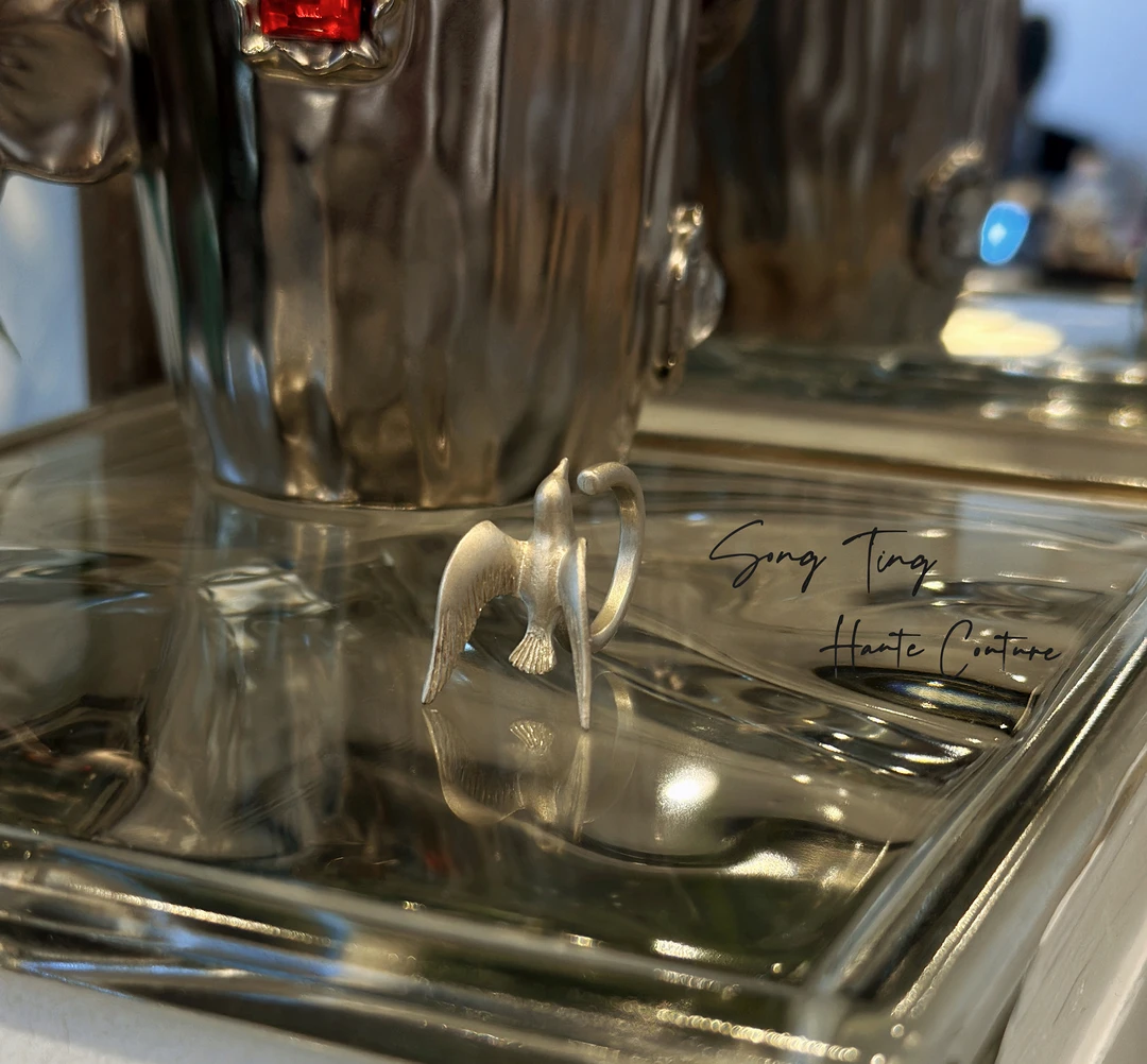 925银戒指 SONGTING 小众设计 时光旅人 飞鸟戒指指环 24072216