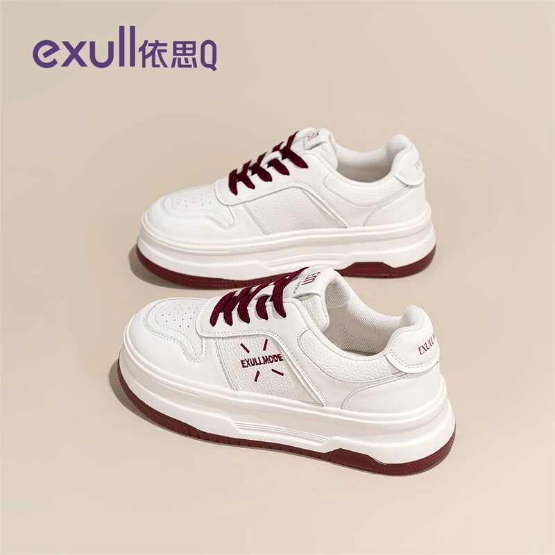 依思Q正品秋冬鞋子女增高2025新款小白鞋女神必备鞋小众百搭鞋子