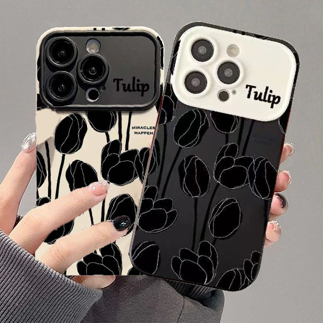 鲜花卡通网红适用苹果手机壳iPhone15promax全包14/13防摔12/11