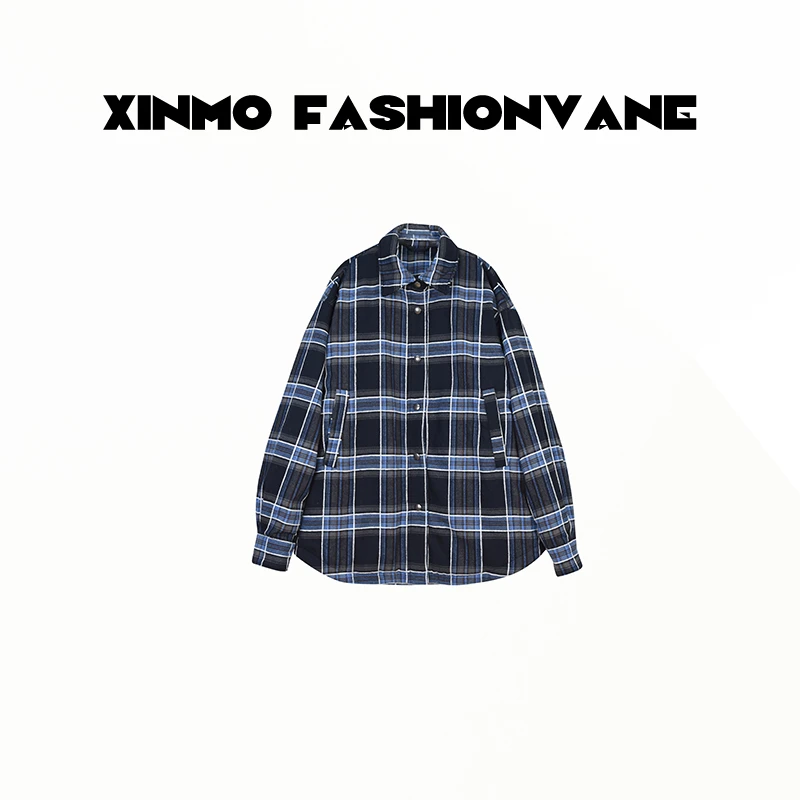 【XINMO.买手店】新款加厚格纹衬衫款羽绒服女士C24101306