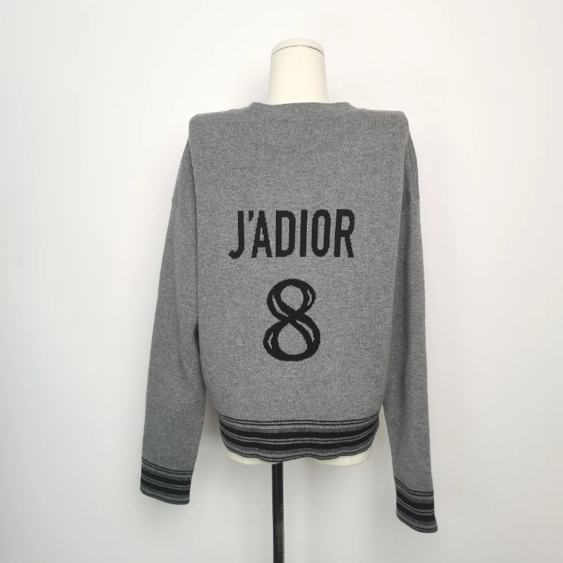 栎桃/迪奥/99新/灰色迪奥数字8卫衣/36码/公价27500