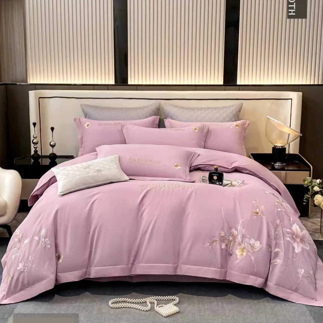 【不老的爷爷家居】全棉加厚柔软贴身 刺绣四件套——【花园秘境】轻奢