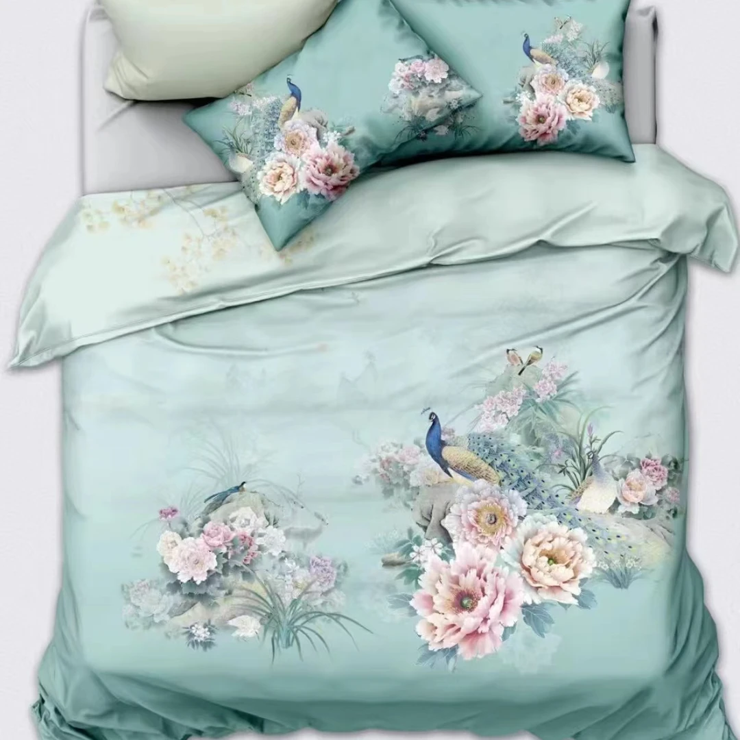 不老的爷爷新款XBH高奢高支高密纯棉印花zb四件套曼珠沙华