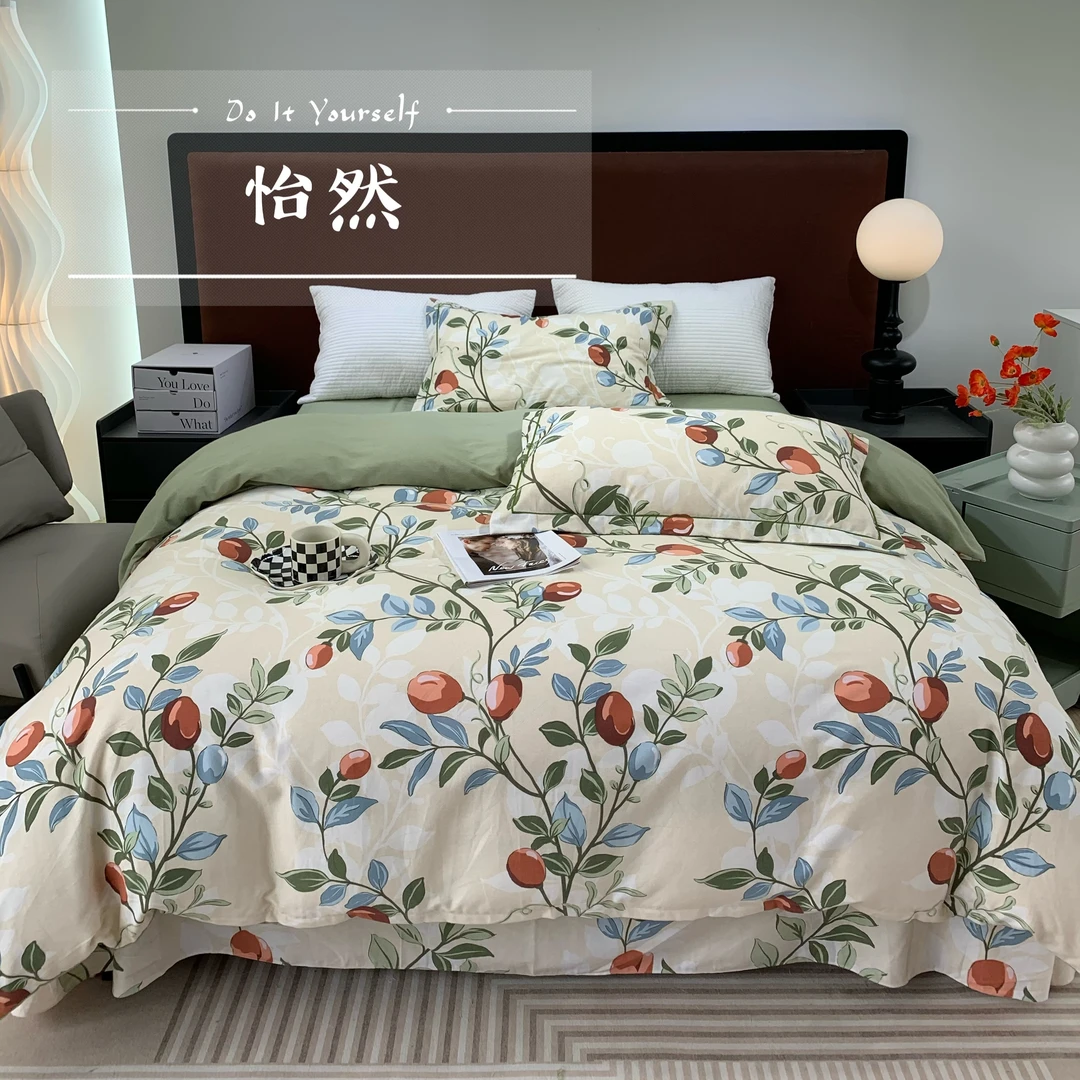 【不老的爷爷家居】线下实体款 纯棉印花四件套—【四季可用】轻奢被套