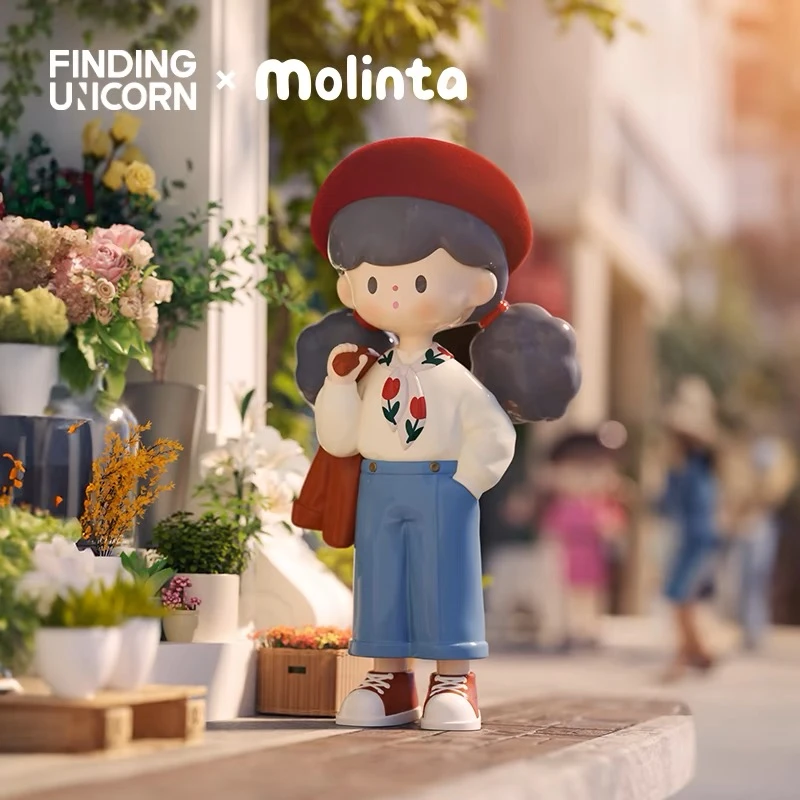 爆米花妹妹复古港风盲盒手办盲盒摆件可爱礼物