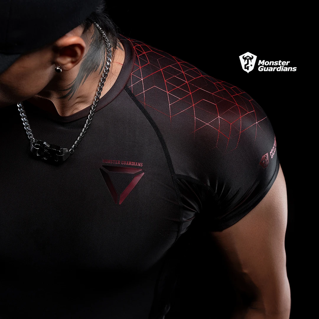 MonsterGuardians速干紧身衣男子高弹温变训练运动紧身蜘蛛侠战衣