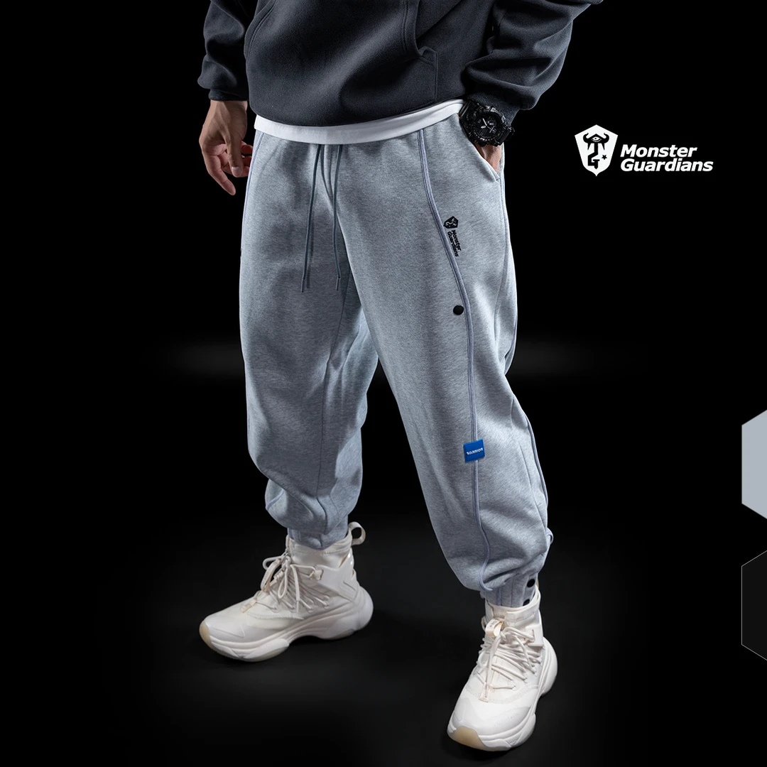 MonsterGuardians【达人】 秋冬男子运动加绒长裤宽松保暖束脚卫裤