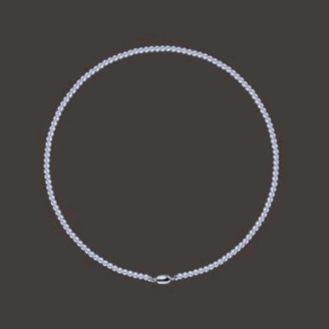 铜合金项链 元宝扣小米珠轻奢小众法式项链可叠戴项链4mm