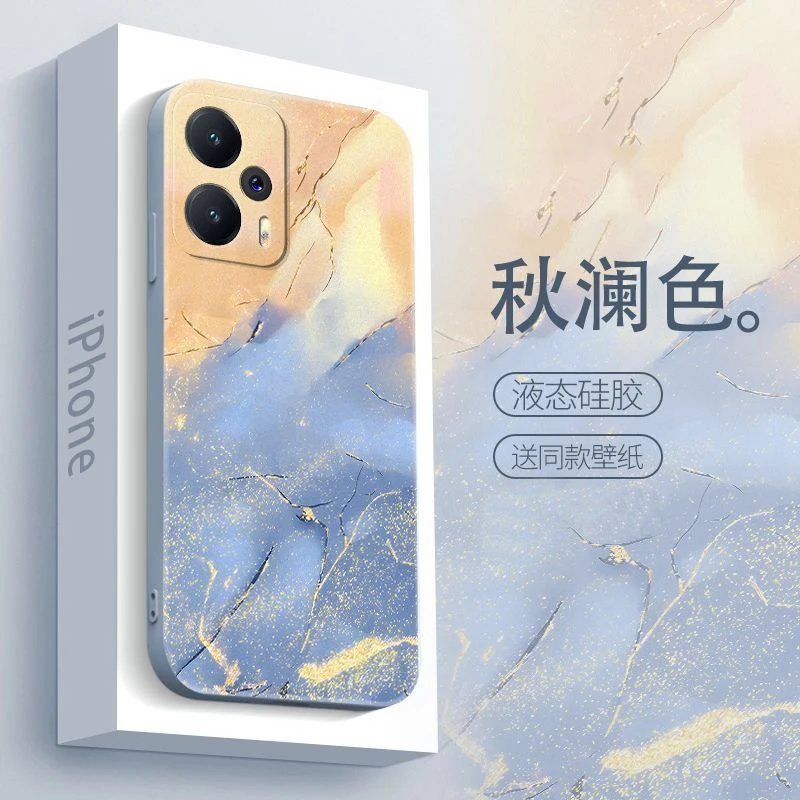 适用红米NOTE12Turbo手机壳水彩防摔硅胶软壳男款镜头全包新款ins