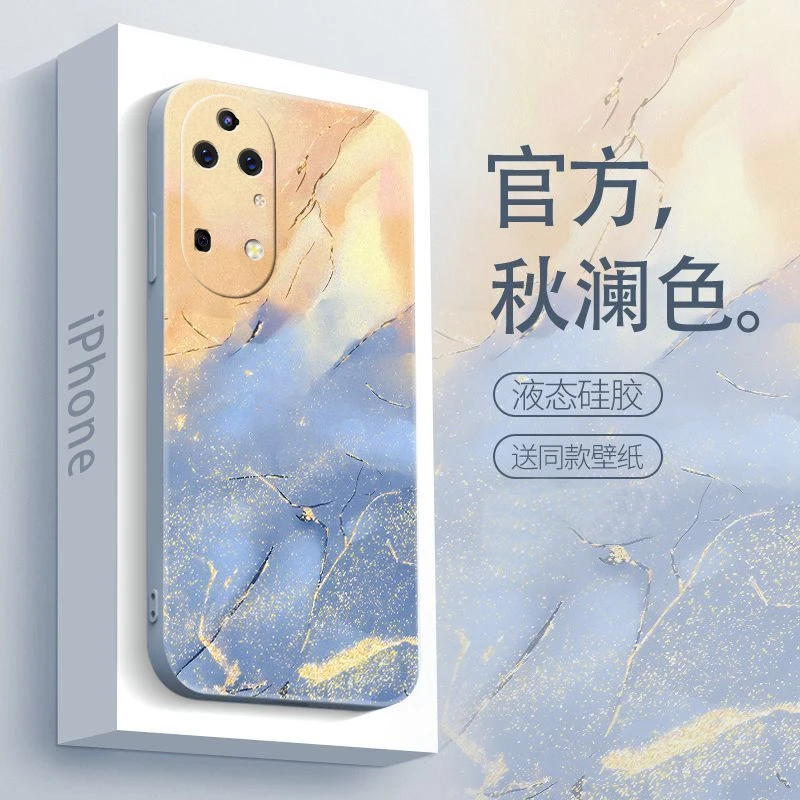 适用华为p50e手机壳防摔镜头全包水彩个性新款网红保护套男款硅胶