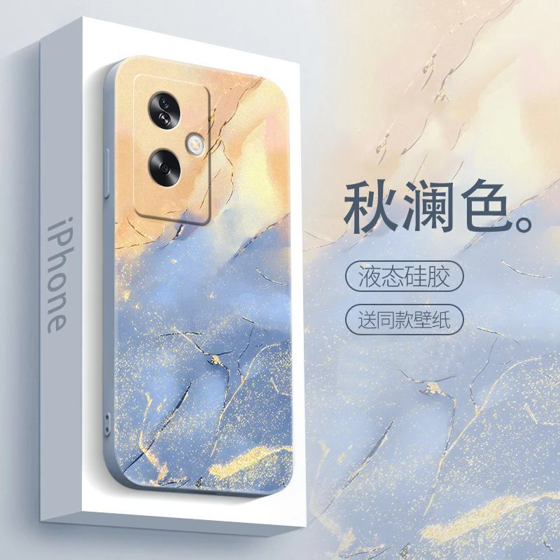 适用OPPOA2手机壳防摔A2镜头全包水彩高级感新款网红保护套男硅胶