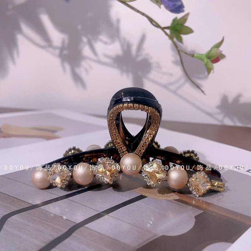 【奢香夫人】大号抓夹气质时尚百搭轻奢后脑勺发夹鲨鱼夹头饰