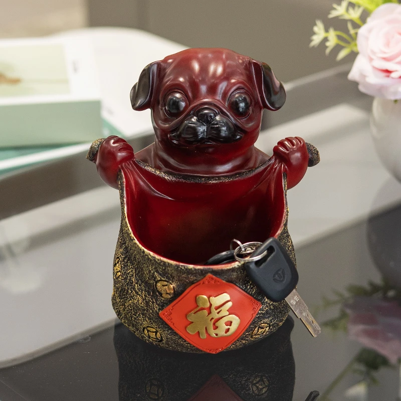 泉瀚新中式玄关摆件家居装饰品门口鞋柜装饰门厅酒柜钥匙收纳摆设